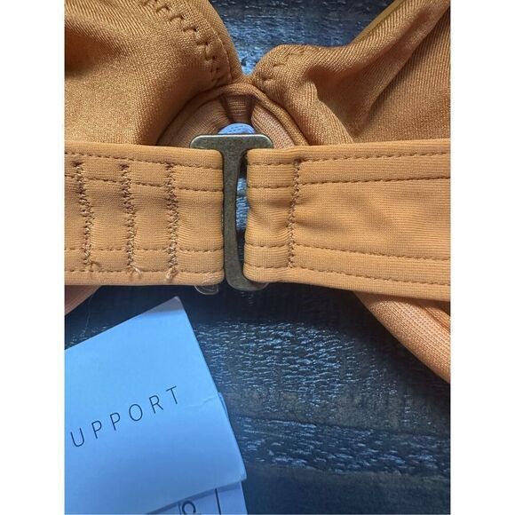 RIP CURL Women’s Surf Bikini Top, Sz M, DD Plunge, Honey Yellow padded - Picture 7 of 7